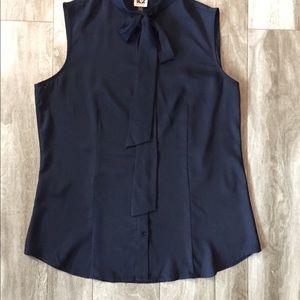 Ladies Calvin Klein Navy fitted top